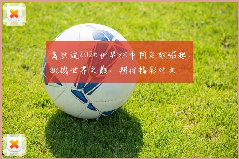 高洪波2026世界杯中国足球崛起，挑战世界之巅，期待精彩对决